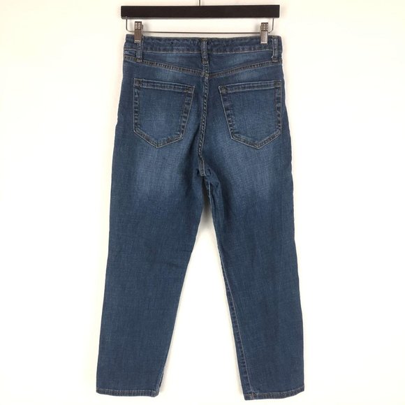 ELLA MOSS High Waist Straight Jeans Women's Size 6 Blue Denim Stretch Zip Fly - Picture 2 of 10